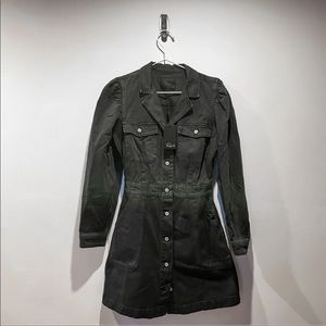 Rails • Utility Denim Button Front Shirt Dress